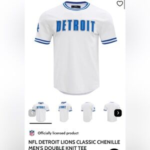 Pro Standard - NFL Detroit Lions White and Blue Tee NWT